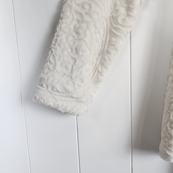 Large Soft Surroundings Ivory White Soft Pullover Sweater Half Zip Textured - Picture 4 of 9